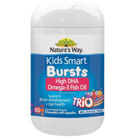 Natures Way Kids Smart Omega 3 Fish Oil High DHA Burstlets 60 Capsules
