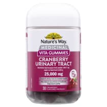 Natures Way Medicinal Vita Gummies Cranberry Urinary Tract 25000mg 30 Pack