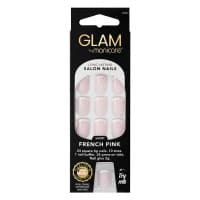 Manicare Glam Press On Nails Short Square French Pink Kit