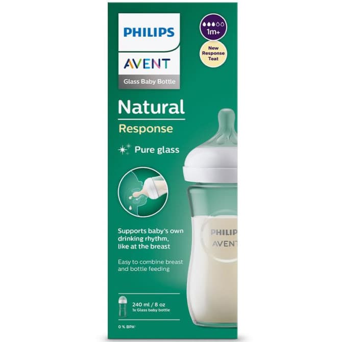 Buy Avent Natural Glass Response Bottle 240ml Online