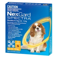 NexGard Spectra Chewables For Small Dogs Yellow 3.6 to 7.5kg