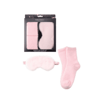 Lulu Grace Cosy Sleep Set Socks and Eyemask Paste Pink
