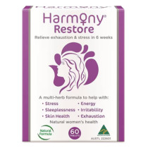 Harmony Restore Exhaustion and Stress Relief 60 Tablets