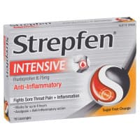 Strepfen  Intensive Sugar Free Orange 16 Lozenges