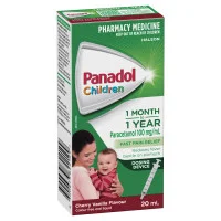 Panadol Children 1 Month to 1 Year Baby Drops with Dosing Device Fever and Pain Relief 20ml