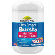 Natures Way Kids Smart Burstlets Omega-3 Fish Oil Trio 180 Capsules