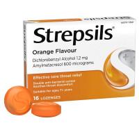 Strepsils Sore Throat Relief Orange 16 Pack