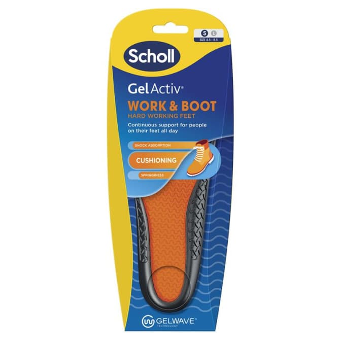 Buy Scholl Gel Activ Work and Boot Insoles Small Online