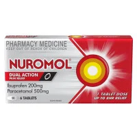 Nuromol 200mg Strong Pain Relief Tablets Ibuprofen/500mg Paracetamol 6 Pack