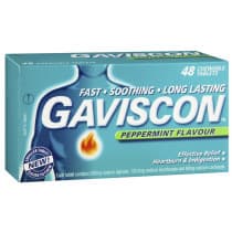 Gaviscon Peppermint 48 Chewable Tablets