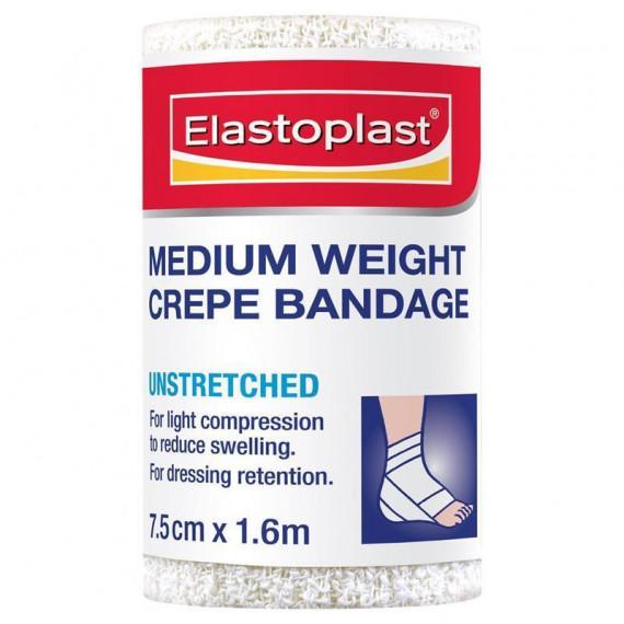 Buy Elastoplast Medium Weight Crepe Bandage 7.5cm x 1.6m Online Chempro AU