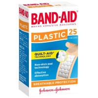 Band Aid Plastic Adhesive Strips 25 Pack