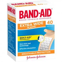 Band-Aid Adhesive Strips Extra Wide 40 Pack