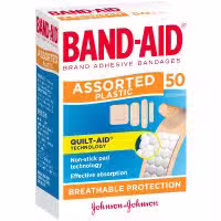 Band-Aid Assorted Plastic Shapes 50 Pack
