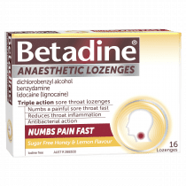 Betadine Anaesthetic Honey and Lemon 16 Lozenges