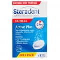 Steradent Denture Cleansing Tablets Active Plus Express 48 Tablets