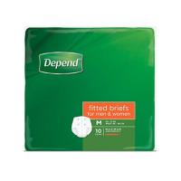 Depend Fitted Briefs For Men & Women Medium 10 Pack