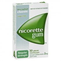 Nicorette Gum Classic Regular Strength 2mg 30 Pack 