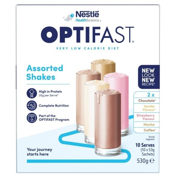 Buy Optifast VLCD Assorted Shake Pack 10 x 53g Online