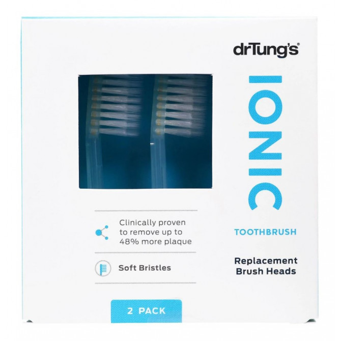 Buy Dr. Tung's Ionic Toothbrush Heads Soft Bristles 2 Packs Online
