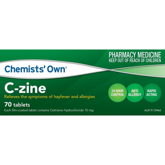 Buy Chemists Own CZine 10mg 70 Tablets Online Chempro Chemists
