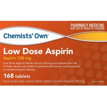 Chemists Own Low Dose Aspirin 168 Tablets