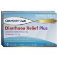 Chemists Own Diarrhoea Relief Plus Chewable 12 Tablets