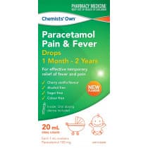 Chemists Own Paracetamol Colour Free Drops  1 Month - 2 Years 20ml