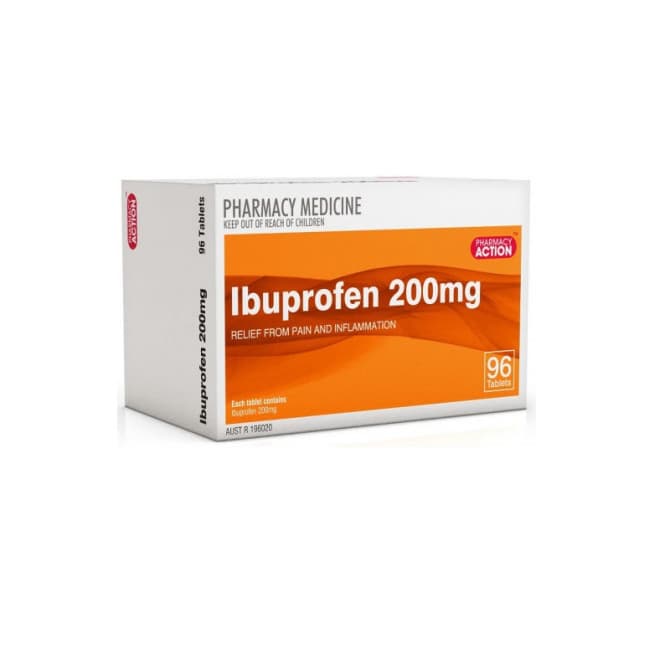 Buy Pharmacy Action Ibuprofen 200mg 96 Tablets Online Chempro Chemists