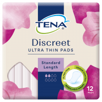 Tena Discreet Ultra Thin Pads Standard Length 12 Pack