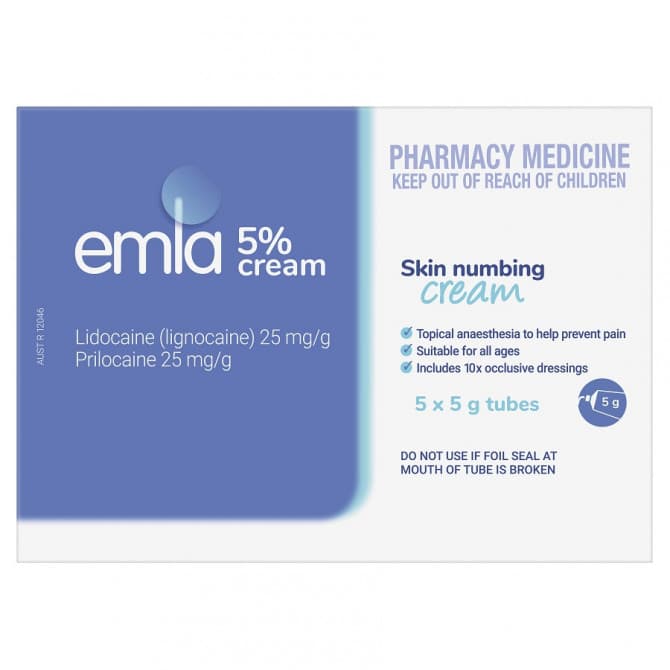 Buy Emla 5 Cream 5 x 5g (with 10 dressings) Online Chempro Chemists