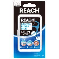 Reach Dental Floss Pick 3 Ways 50 Pack