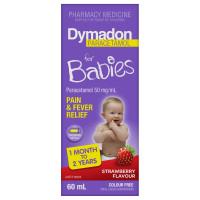 Dymadon for Babies 1 Month to 2 Years Colour Free Strawberry 60ml