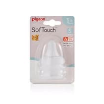 Pigeon Softouch Peristaltic Plus Wide Neck Teat 2 Pack S Flow suits 1+ months