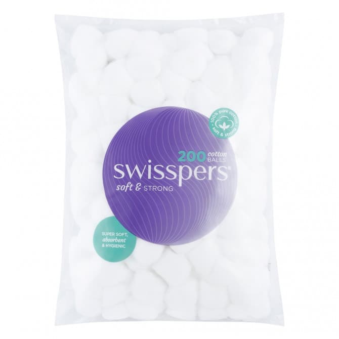 Buy Swisspers Cotton Wool Balls 200 Pack Online Chempro Chemists