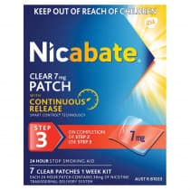 Nicabate Clear Patches 7mg 7 Patches