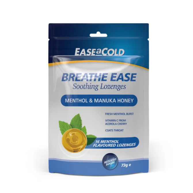 Buy Ease A Cold Breathe Ease Menthol & Manuka Honey Lozenges 16 Lozenges Online Chempro Chemists
