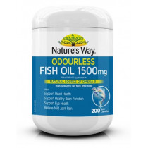 Natures Way Odourless Fish Oil 1500mg 200 Capsules