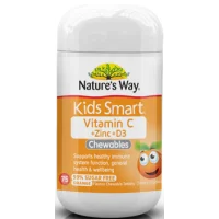 Natures Way Kids Smart Vitamin C Zinc and D3 75 Tablets