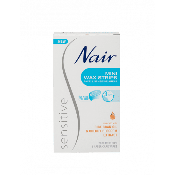 Buy Nair Sensitive Wax Strips Mini 20 Pack Online Chempro Chemists