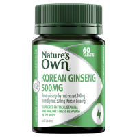 Natures Own Korean Ginseng 500mg 60 Tablets