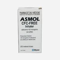 Asmol CFC Free Inhaler With Dose Counter 100mcg /200 Dose S3