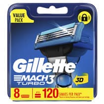 Gillette Mach 3 Turbo Cartridges 8 Pack
