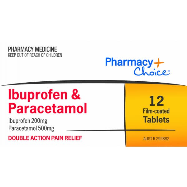 Buy Pharmacy Choice Ibuprofen + Paracetamol 12 Tablets Online Chempro