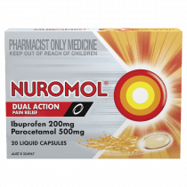 Nuromol Dual Action Pain Relief 20 Liquid Capsules