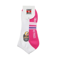 Sox and Lox Ladies Sports Cushioned Anklet Arch Support Socks Pink Purple Size 3 to 9