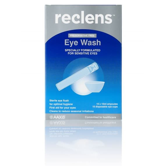 Buy Reclens Saline Eye Wash Preservative Free Ampoule 10 x 15ml + 10