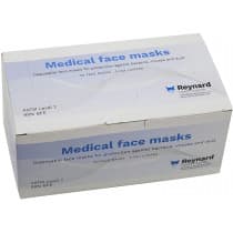 Reynard Medical 3ply Elastic Face Mask Box 50 (TGA Approved, ASTEM Level 2, 99% BFE) 