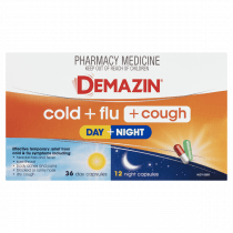 Demazin Cold + Flu + Cough Day & Night 48 Capsules 