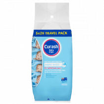 Curash Babycare Simply Water Baby Wipes 5 x 20 Pack (100 Wipes)